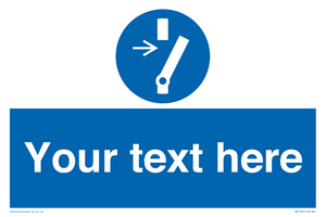 Custom Disconnect Sign